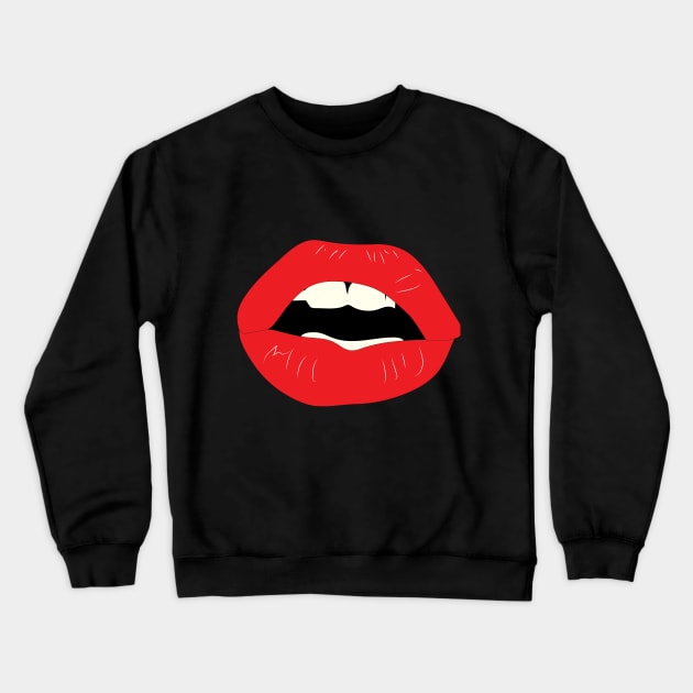 lips Crewneck Sweatshirt by silverhands